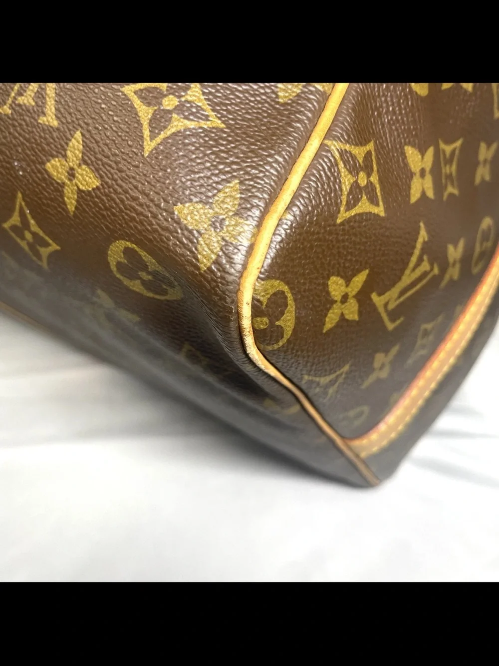 Louis Vuitton Monogram Canvas Duffel with Vachetta Trim in Brown and Tan